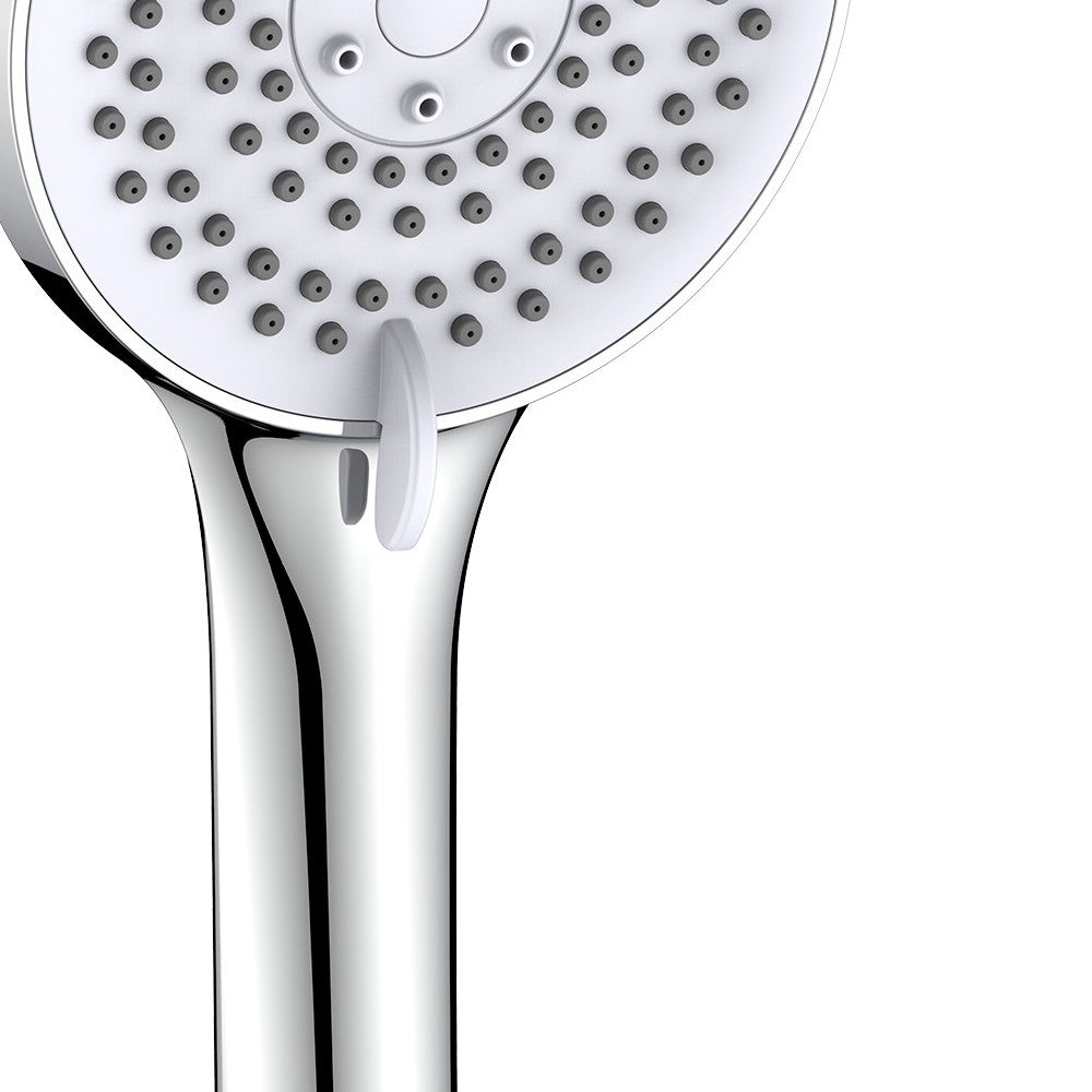 Doccia cromata e bianca a 5 getti - Serie Orion