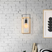 Lampadario Industrial Famborough 1 Luce Metallo Nero