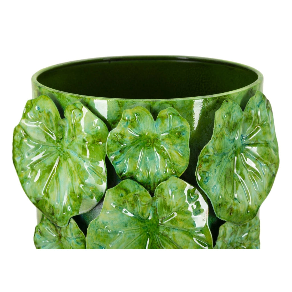 Vaso Decorativo VKH850, Bianco, Metallo, 18x17,5x46 cm