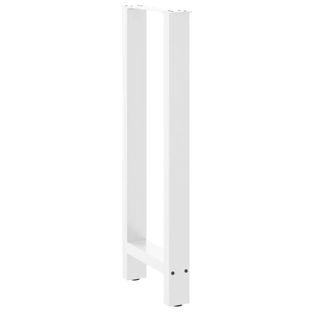 Gambe per tavolo da bar bianche 2 pz 40x(100-101) cm in acciaio 4013337
