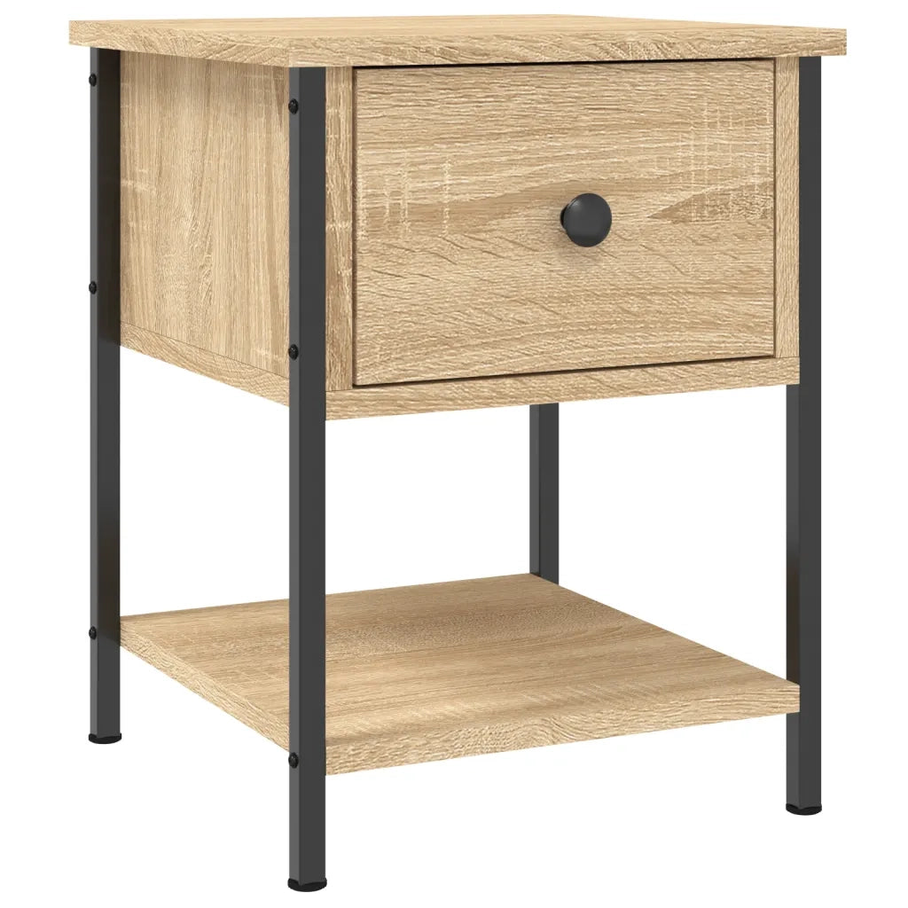 Comodini 2 pz Rovere Sonoma 34x35,5x45 cm in Legno Multistrato 825856