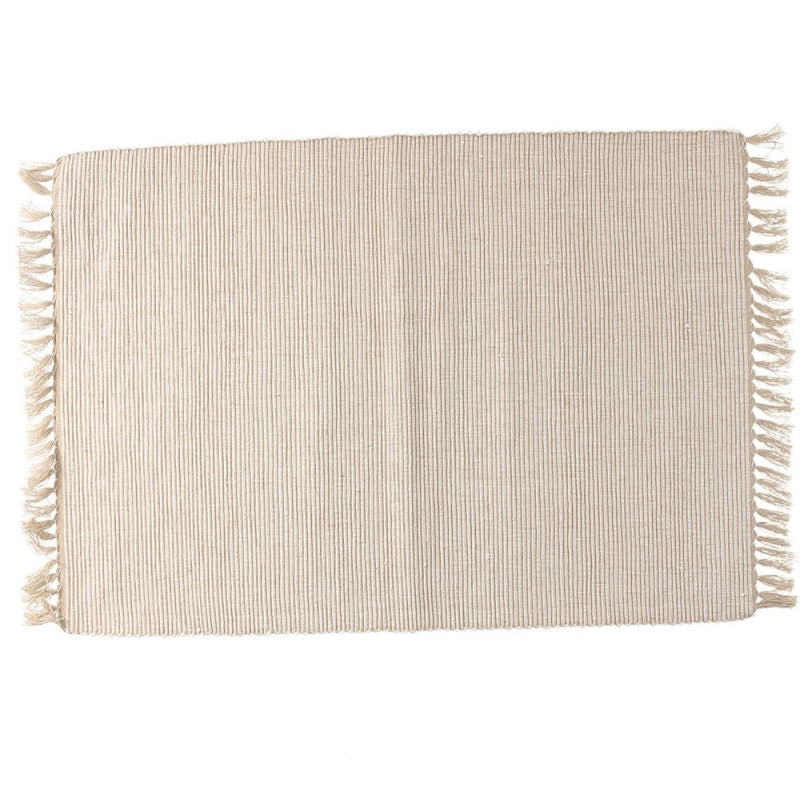 Tovaglietta rettangolare 35x50 cm in cotone riciclato beige Linea Basic