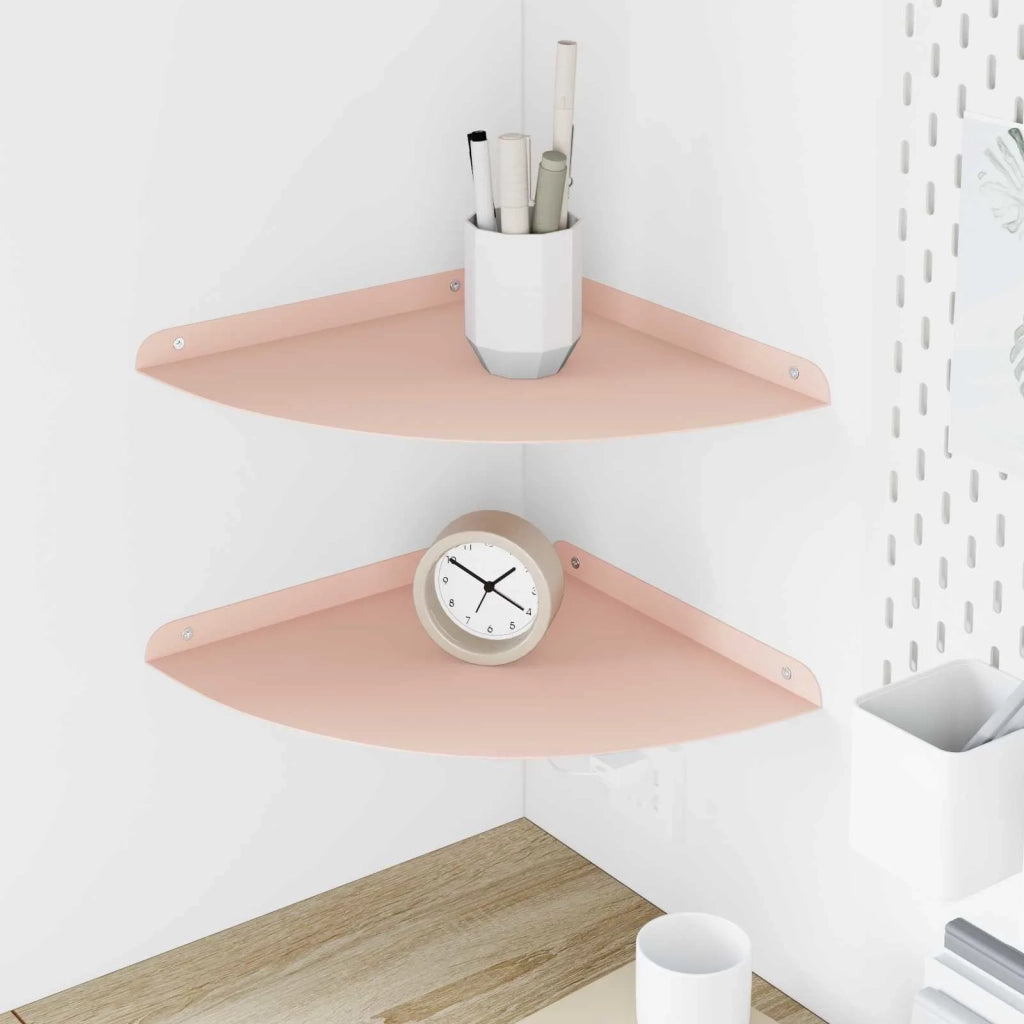 Mensola sospesa con lo scaffale 2 pcs Rosa 30 x 30 x 2 cm 8004112