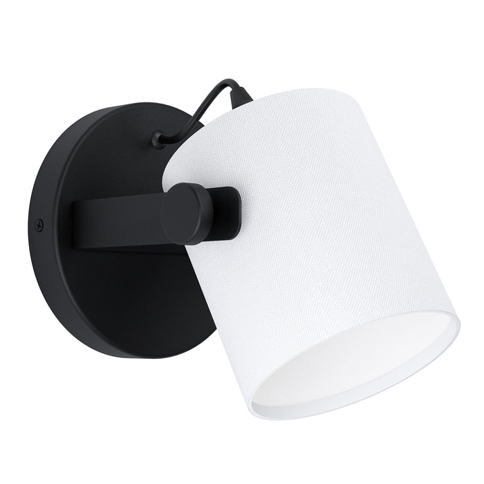 Applique Vintage Hornwood 1 Acciaio Nero 1 Luce E27