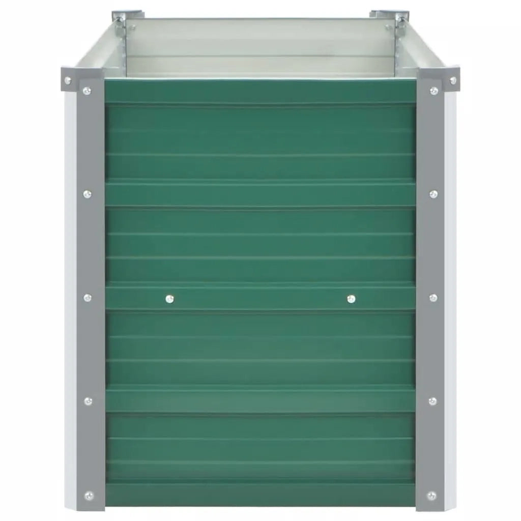 Letto Rialzato Giardino in Acciaio Zincato 160x40x45 cm Verde 44851