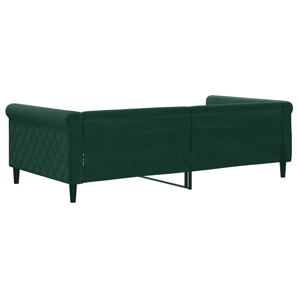 Letto da Giorno Verde Scuro 100x200 cm in Velluto 354253