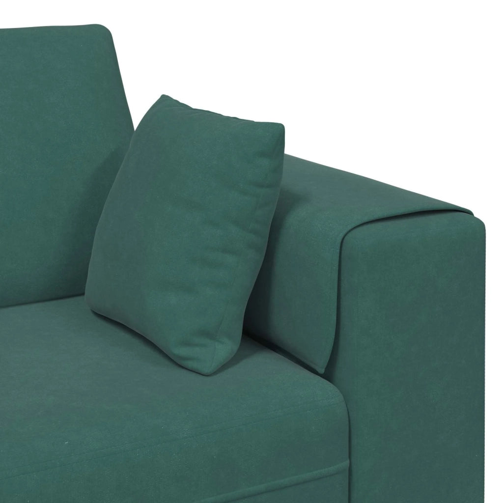 Divano 3 pcs Verde Scuro 250 x 188 x 76 cm Velluto 3335174