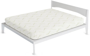 Coprimaterasso 1 Piazza e Mezzo in Poliestere e Fibra di Canapa Verde Chiaro