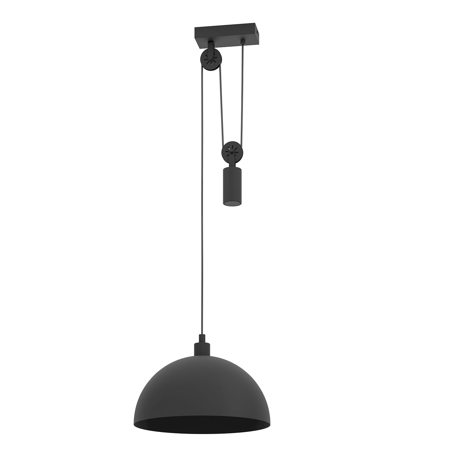 Lampadario A Sospensione Vintage Winkworth 1 Acciaio Nero 1 Luce E27