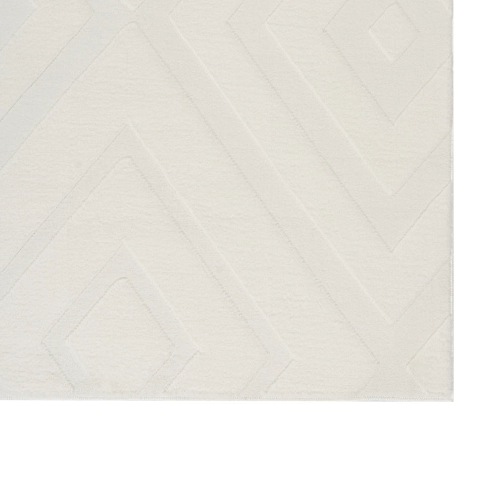 Tappeto in tessuto bianco sporco 80 x 300 cm jacquard forma rettangolare tappeto decorativo