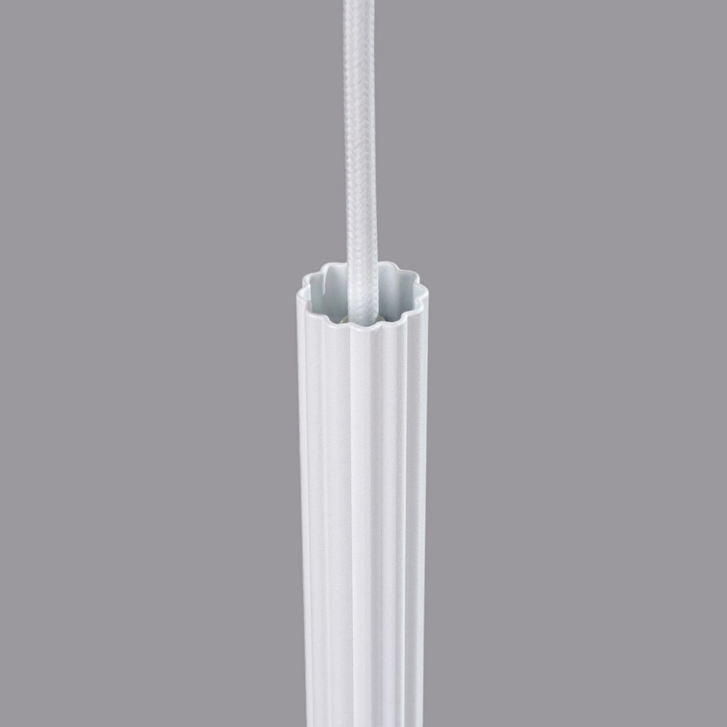Lampada a sospensione ZENTRA tubo rigato bianco G9 8W