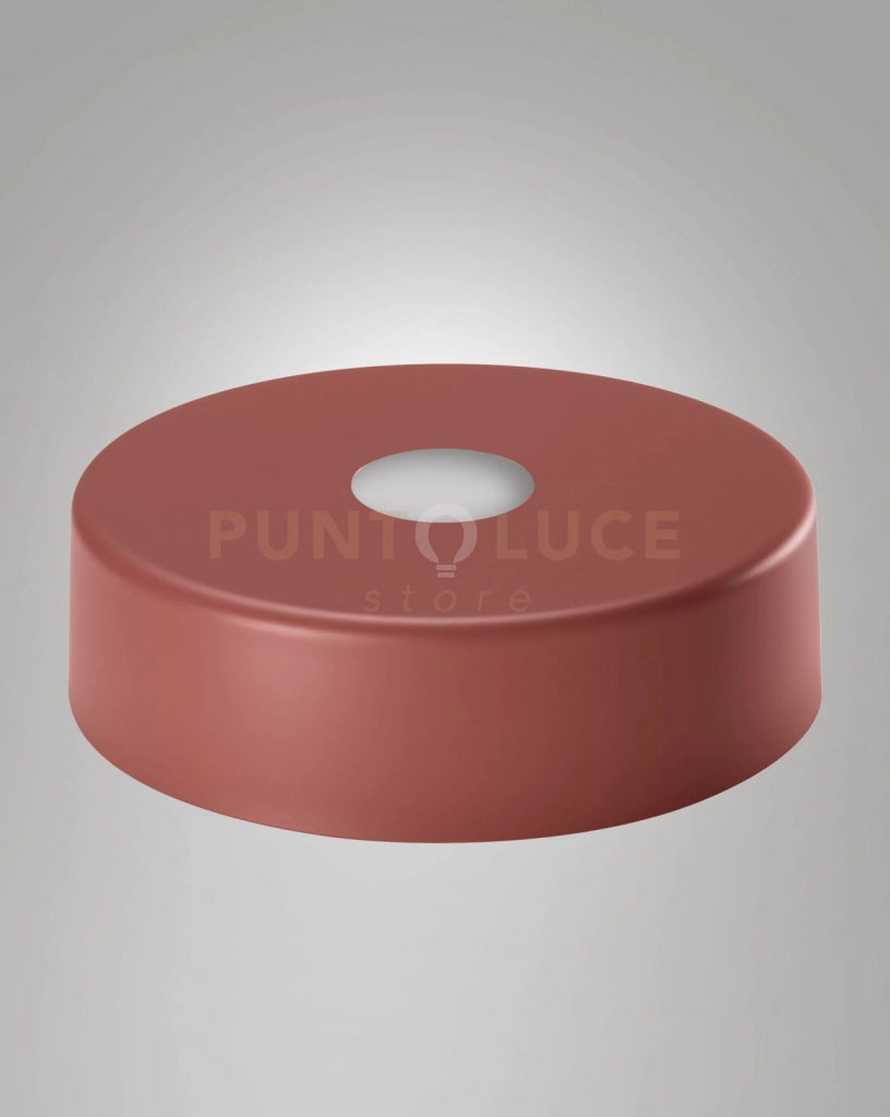 3805-57-375 DIFFUSORE/PARALUME IN METALLO ROSSO MATTONE D.35CM H.10CM PER KIT LUCI LED 14W