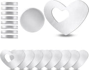 Pesi per tende da finestra e tende - 8 pezzi - Extra pesanti - Disegno a cuori - Pesi in acciaio inossidabile