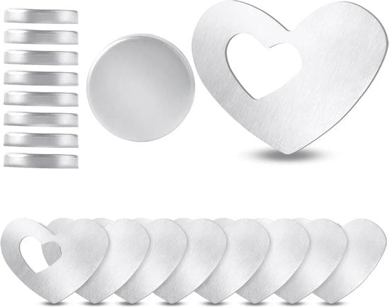 Pesi per tende da finestra e tende - 8 pezzi - Extra pesanti - Disegno a cuori - Pesi in acciaio inossidabile