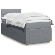 Giroletto a Molle con Materasso Grigio Chiaro 80x200 cm Tessuto 3287283