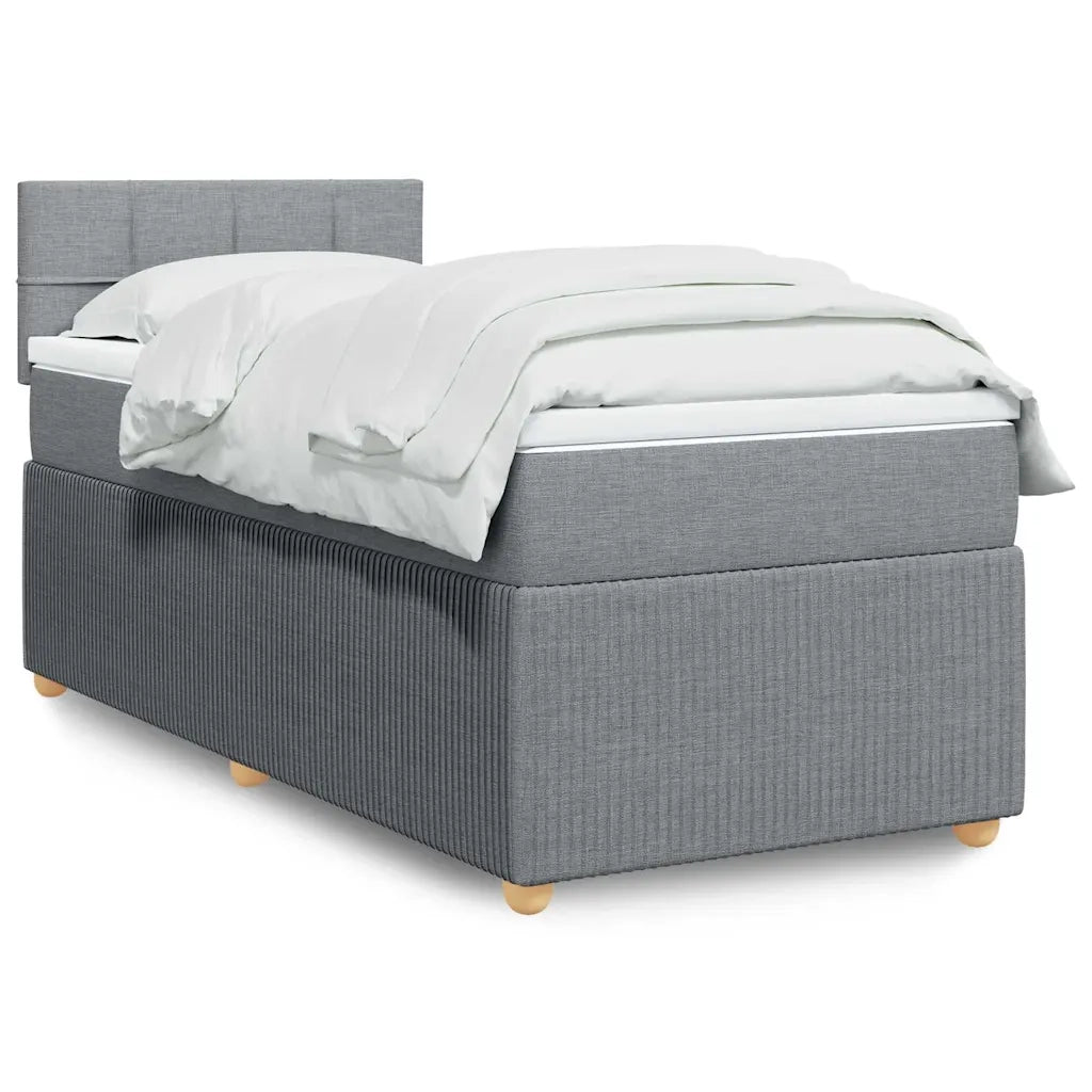 Giroletto a Molle con Materasso Grigio Chiaro 80x200 cm Tessuto 3287283
