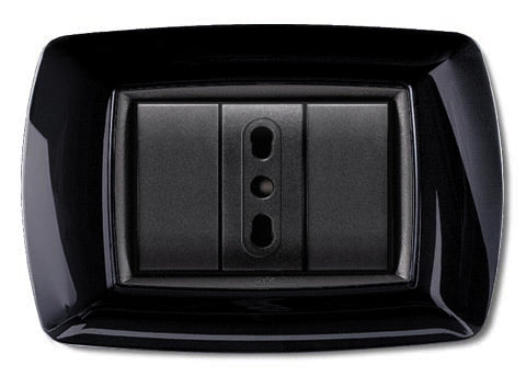 PLACCA LIFE LIVING PLAST NERO 3P- ELETTROCANALI- 10,0 pz