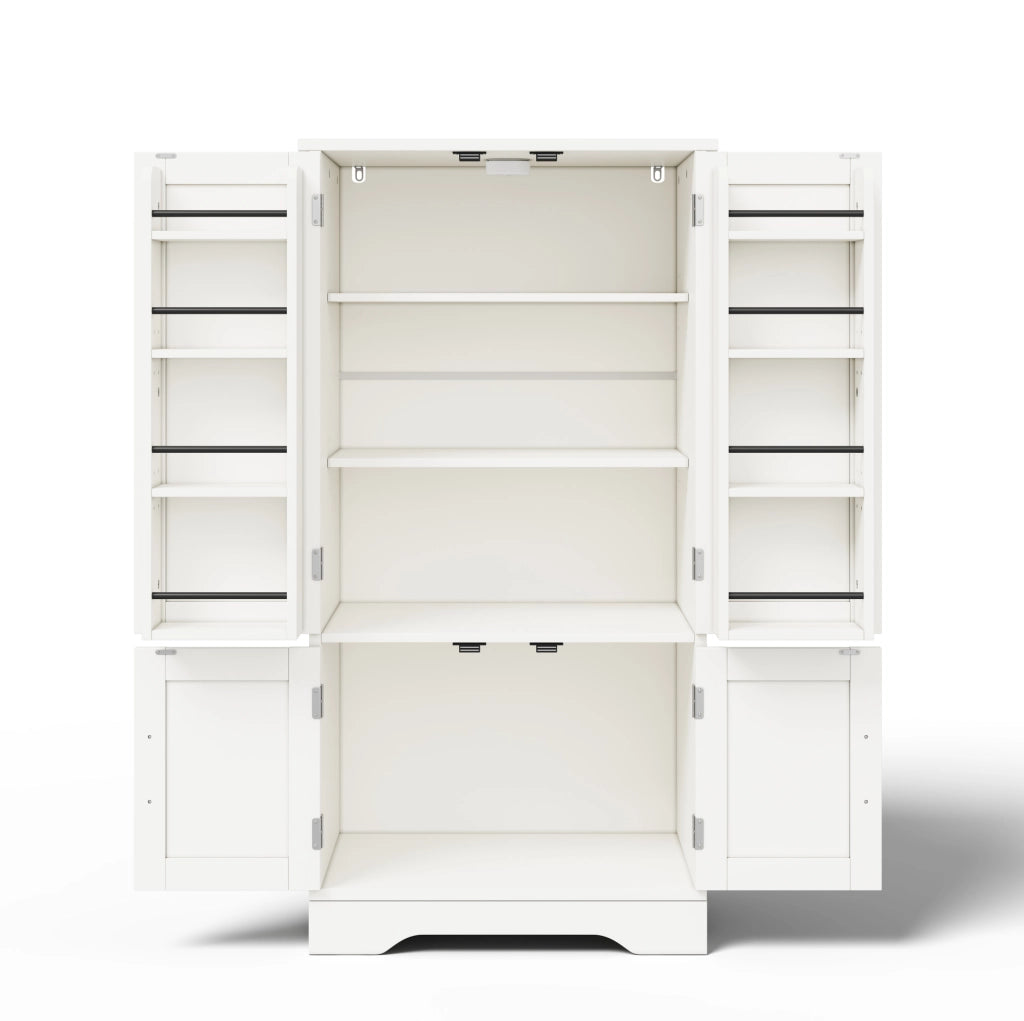 Mobile contenitore in MDF con luce LED a sensore; ripiani regolabili; bianco; 120 x 60 x 40 cm