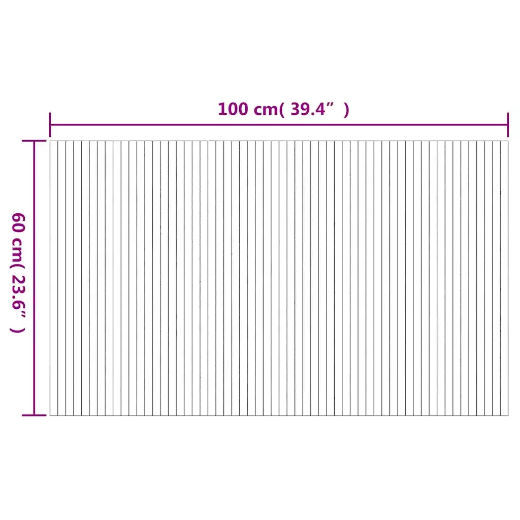 Tappeto Rettangolare Marrone 60x100 cm in BambÃ¹