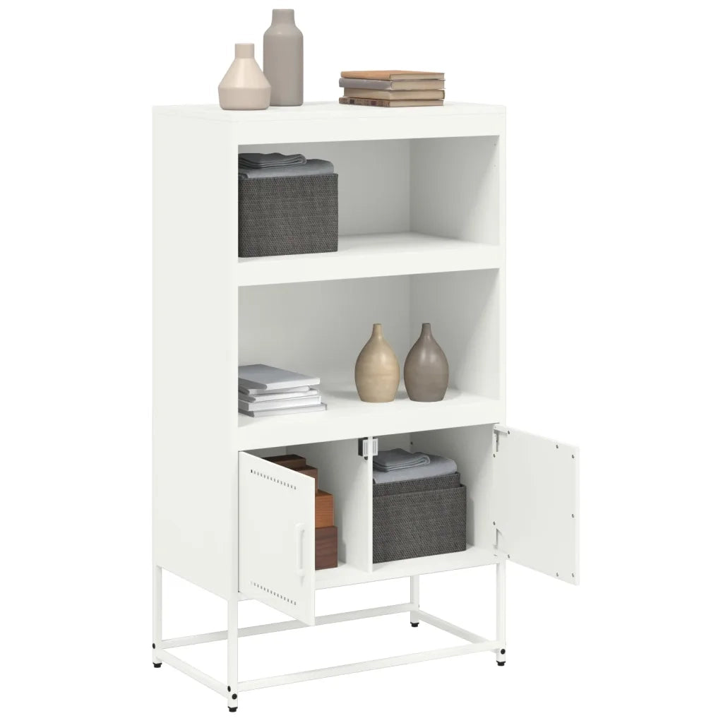 Credenza | Madia | Buffet da pranzo | Armadio da pranzo Bianca 68,5x38,5x123,5 cm in Acciaio