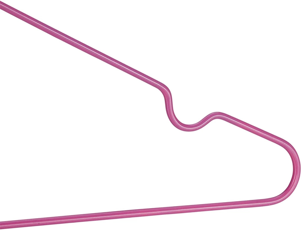 Confezione da 20 grucce per bambini con rivestimento in PVC rosa 13_0002487