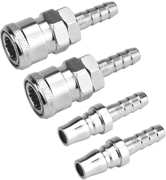Connettore pneumatico 8mm - Connettore di ventilazione - Connettore pneumatico - Connettore di collegamento - Pezzo di connessione - Resistente alla ruggine - Laminazione di alta qualità in acciaio zincato