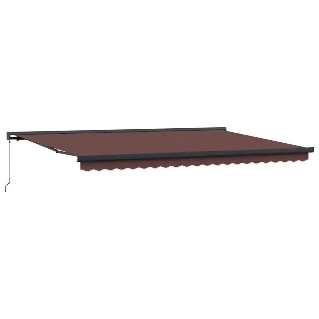 Tenda Sole Retrattile Manuale 500x300 cm Marrone 3215727