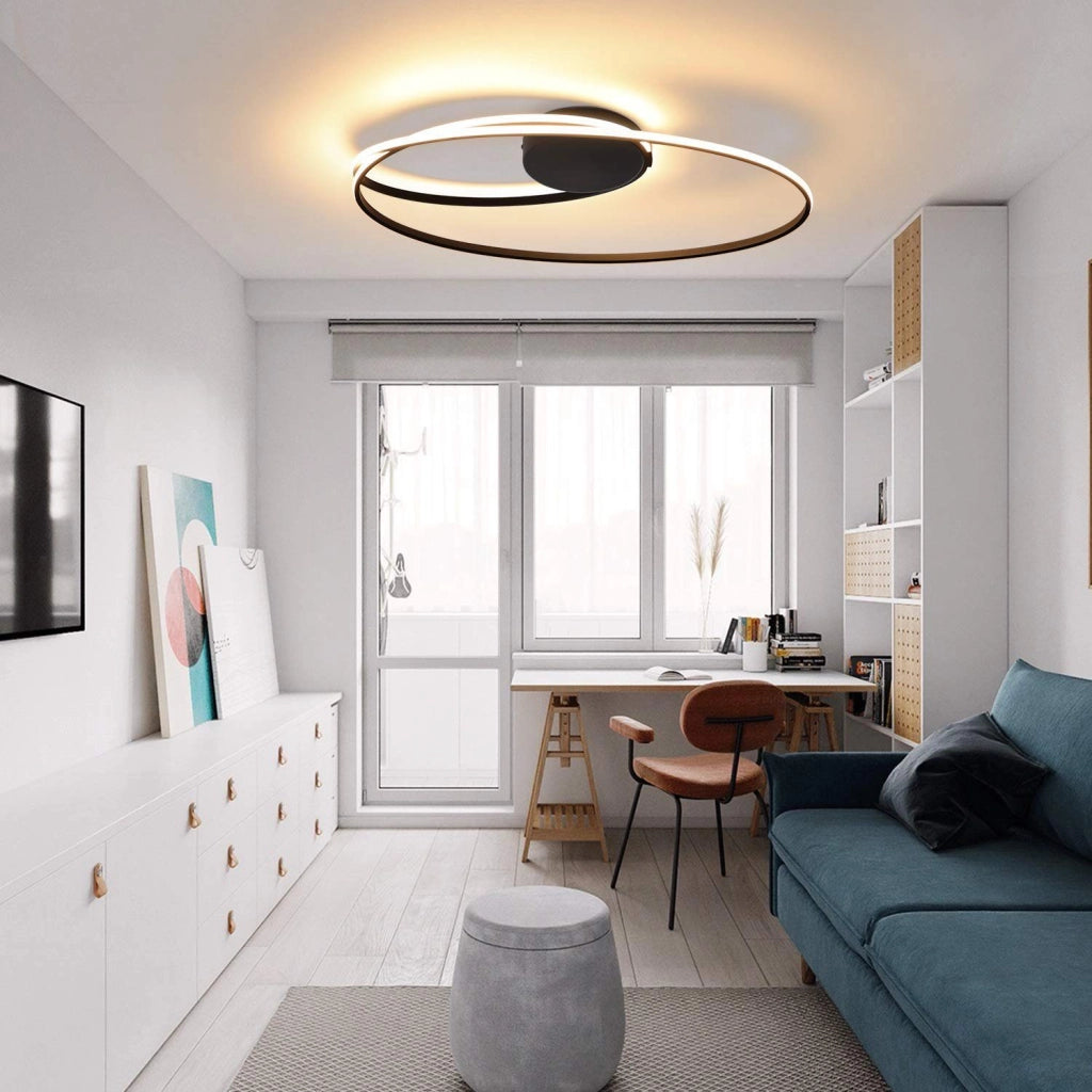 ZMH Lampada da soffitto plafoniera LED moderna ad anello 36W per soggiorno interni