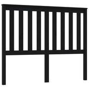 Testiera | Testata per Letto Nera 146x6x101 cm in Legno Massello di Pino