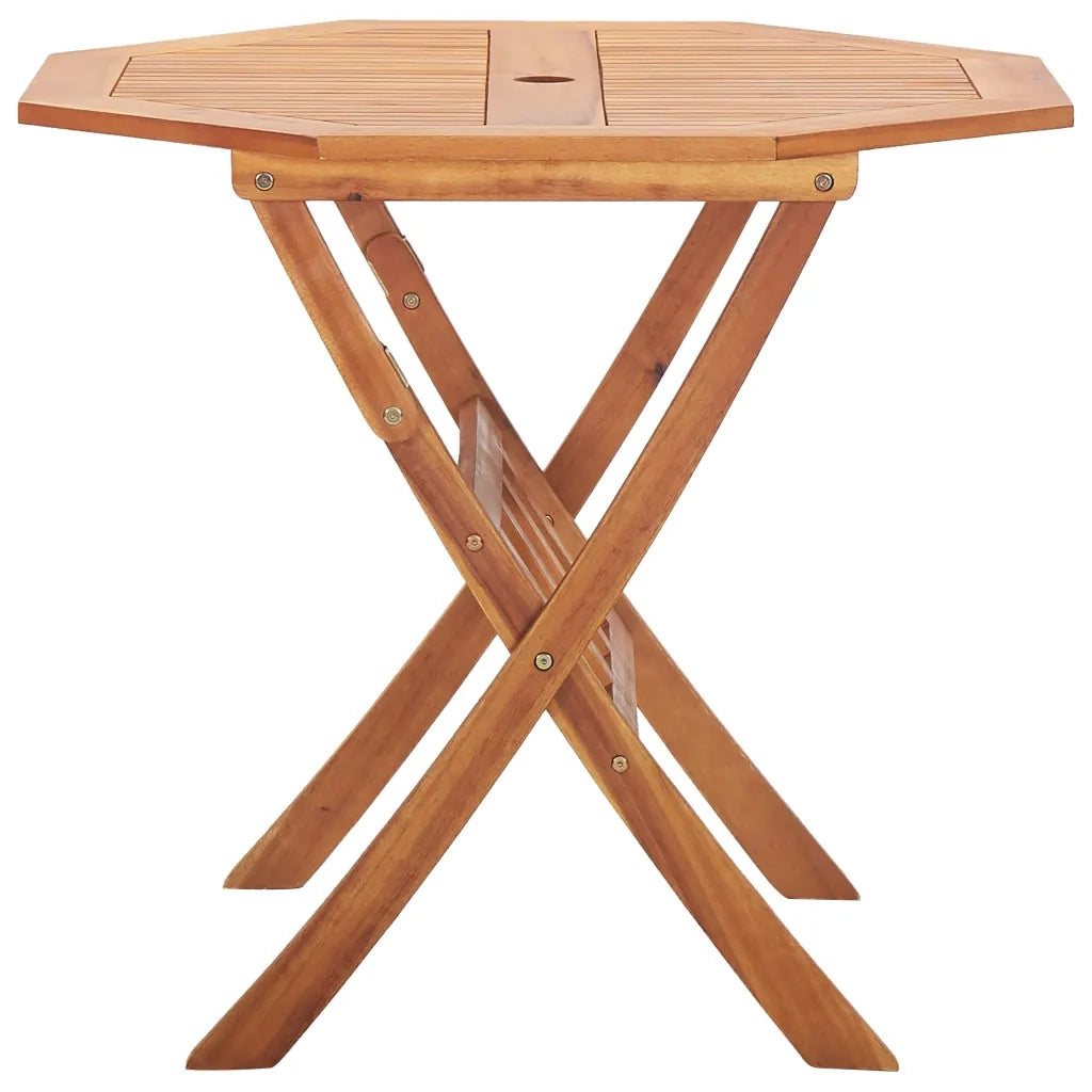 Tavolo da Giardino Pieghevole 90x75 cm in Massello d'Acacia 46656