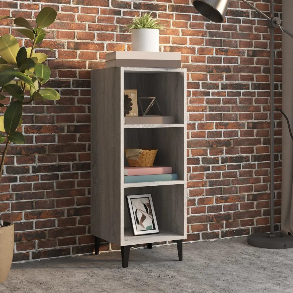 Credenza Grigio Sonoma 34,5x32,5x90 cm in Legno Multistrato cod mxl 26259
