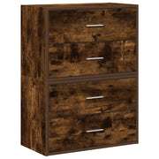 Armadi con 2 Cassetti 2 pz Rovere Fumo 60x31x40cm in Truciolato CFW8512192