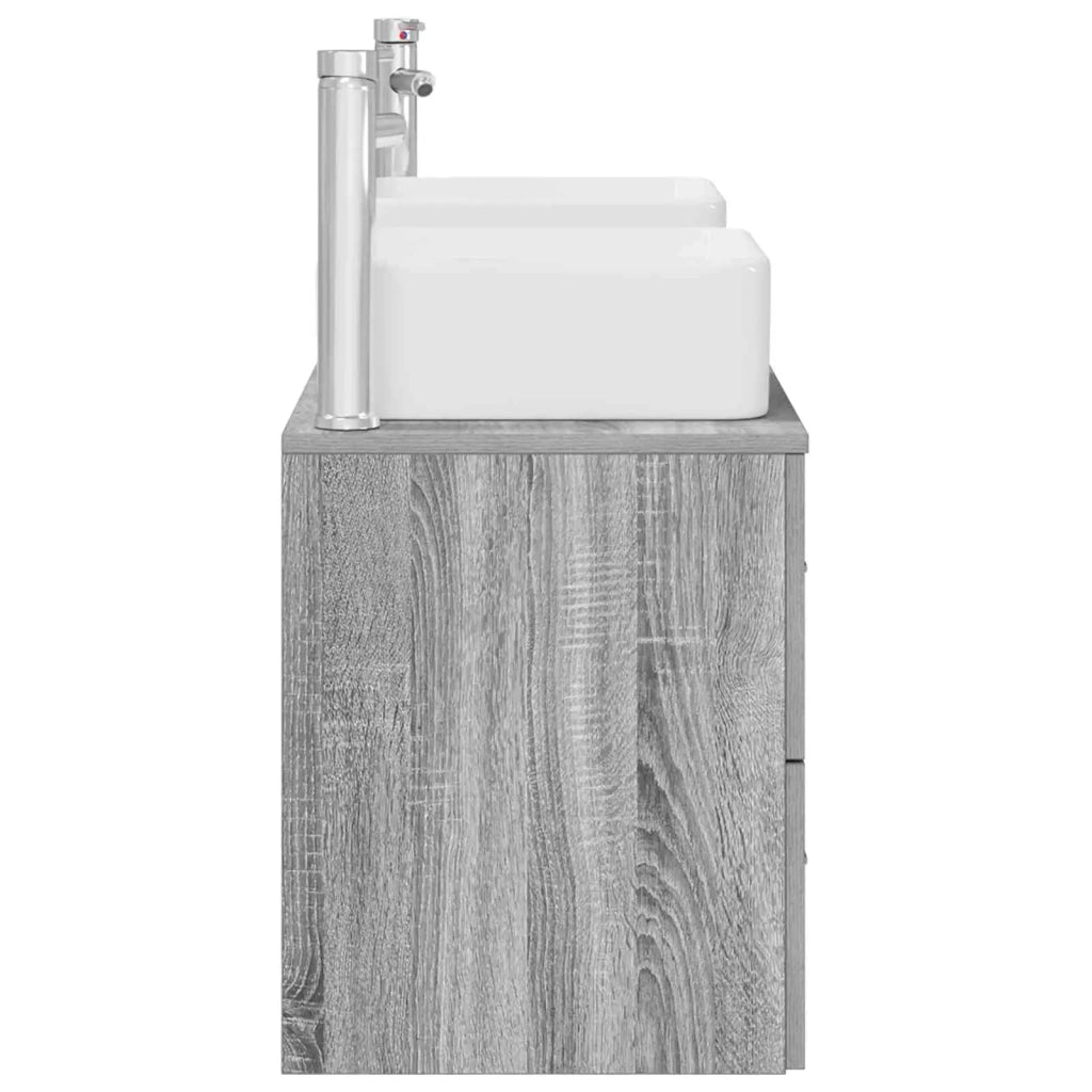 Set di Armadi da Bagno 3 pz Sonoma grigio 49,5 x 41 x 63 cm 3405824