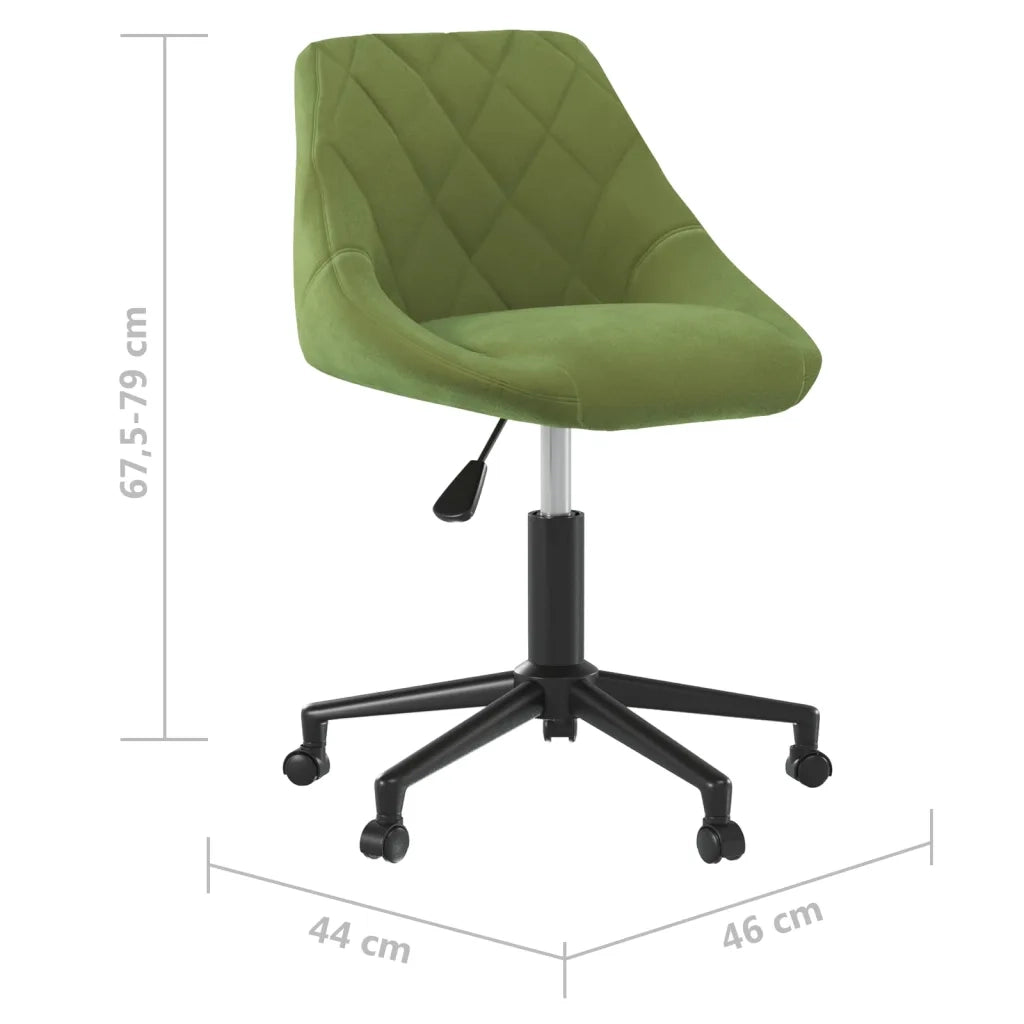 vidaXL Sedia da Pranzo Girevole Verde Chiaro in Velluto
