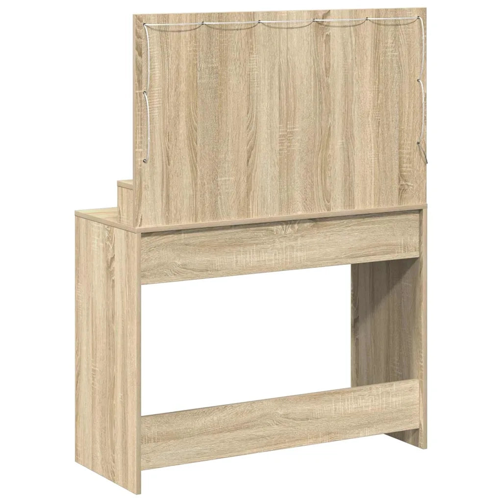 Tavolo da Trucco con specchio Rovere Sonoma 100 x 41 x 135 cm 865102