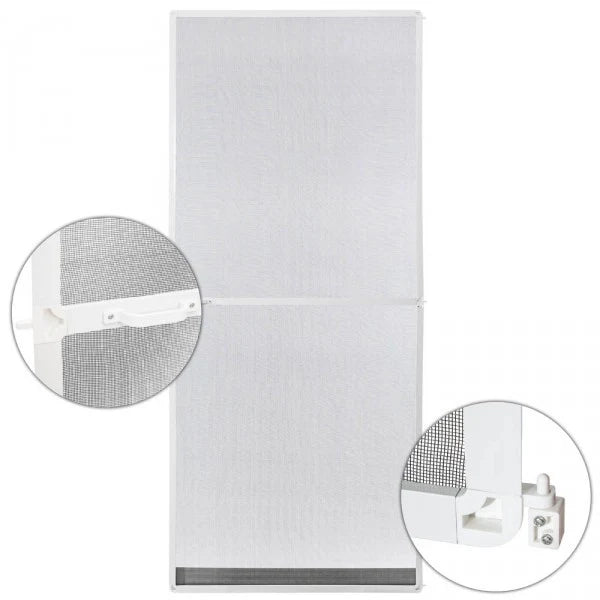 Zanzariera per porta telaio fisso in alluminio 95 x 210 cm bianco 2008030/2
