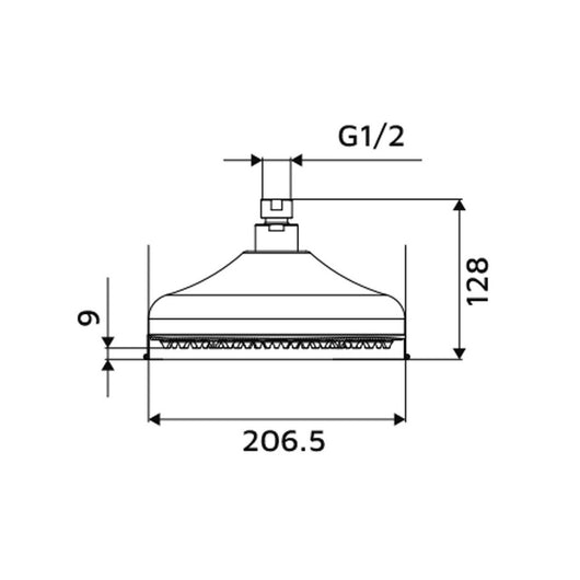 Soffione in ottone cromato - Serie Itaca
