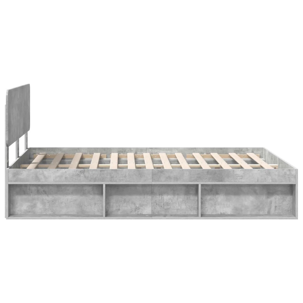 Struttura del letto Calcestruzzo 160 x 200 cm Pino massello 3412054