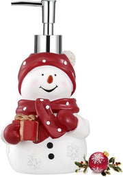 Dispensatore di sapone liquido per mani con figura di papà Natale - Flacone di sapone liquido per mani riutilizzabile da 450ml - Senza perdite per il bagno, la cucina e il lavandino da contorno - Regali di Natale