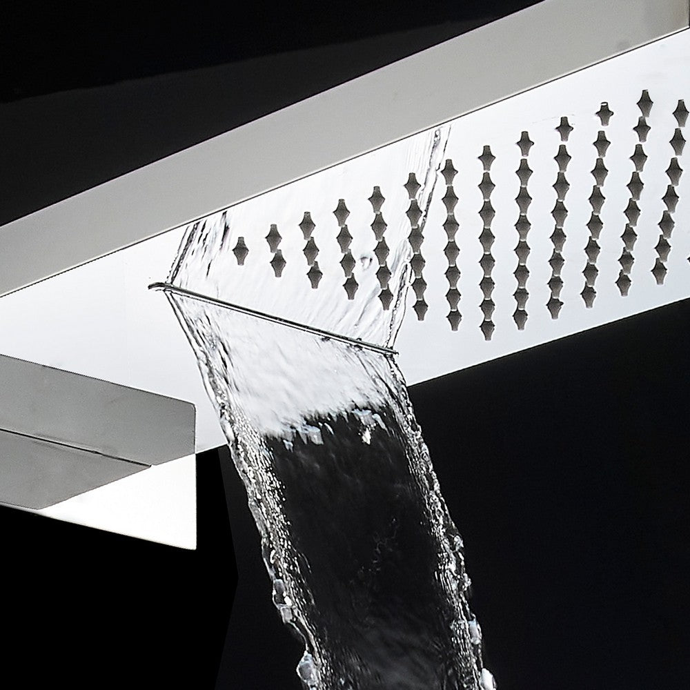 Soffione a muro con funzione pioggia e cascata - Serie Arcadia