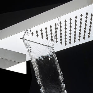 Soffione a muro con funzione pioggia e cascata - Serie Arcadia