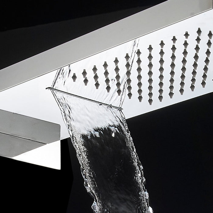 Soffione a muro con funzione pioggia e cascata - Serie Arcadia