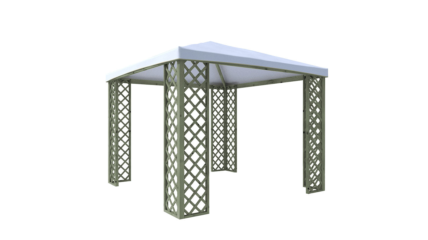 Telo di Ricambio per Gazebo 300x300 cm con Bordo Dritto in PVC Impermeabile Bianco