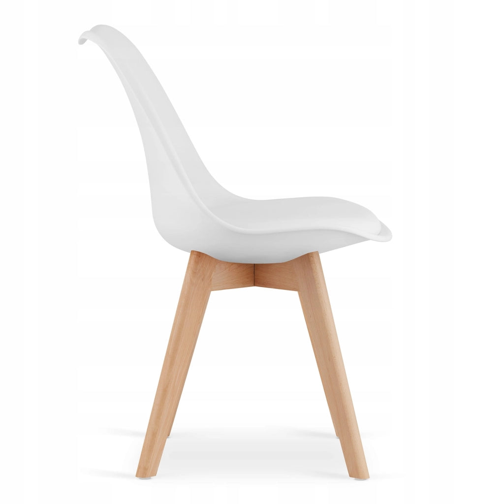 Tavolo rettangolare Valora YURO 120x80 bianco + 4 sedie RIKX bianche