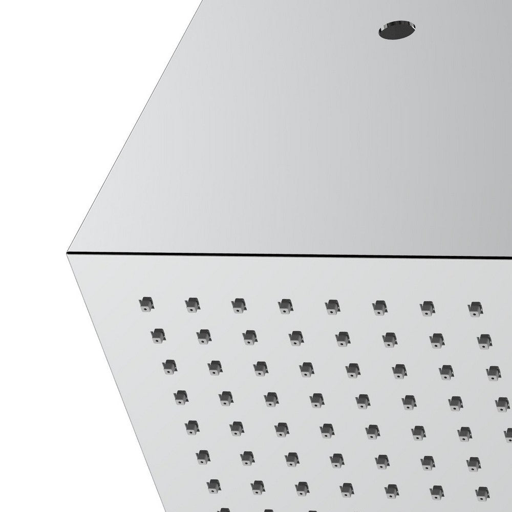 Soffione a muro quadrato 16x16cm - Serie Delfi