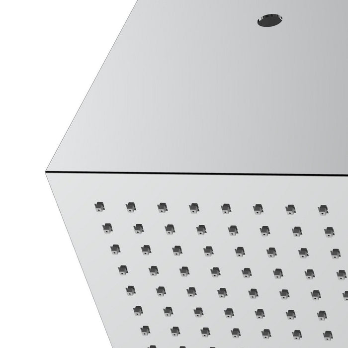 Soffione a muro quadrato 16x16cm - Serie Delfi