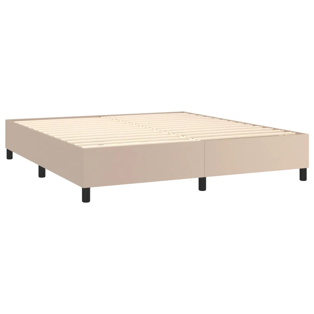 Giroletto a Molle con Materasso Cappuccino 180x200cm Similpelle 3137682