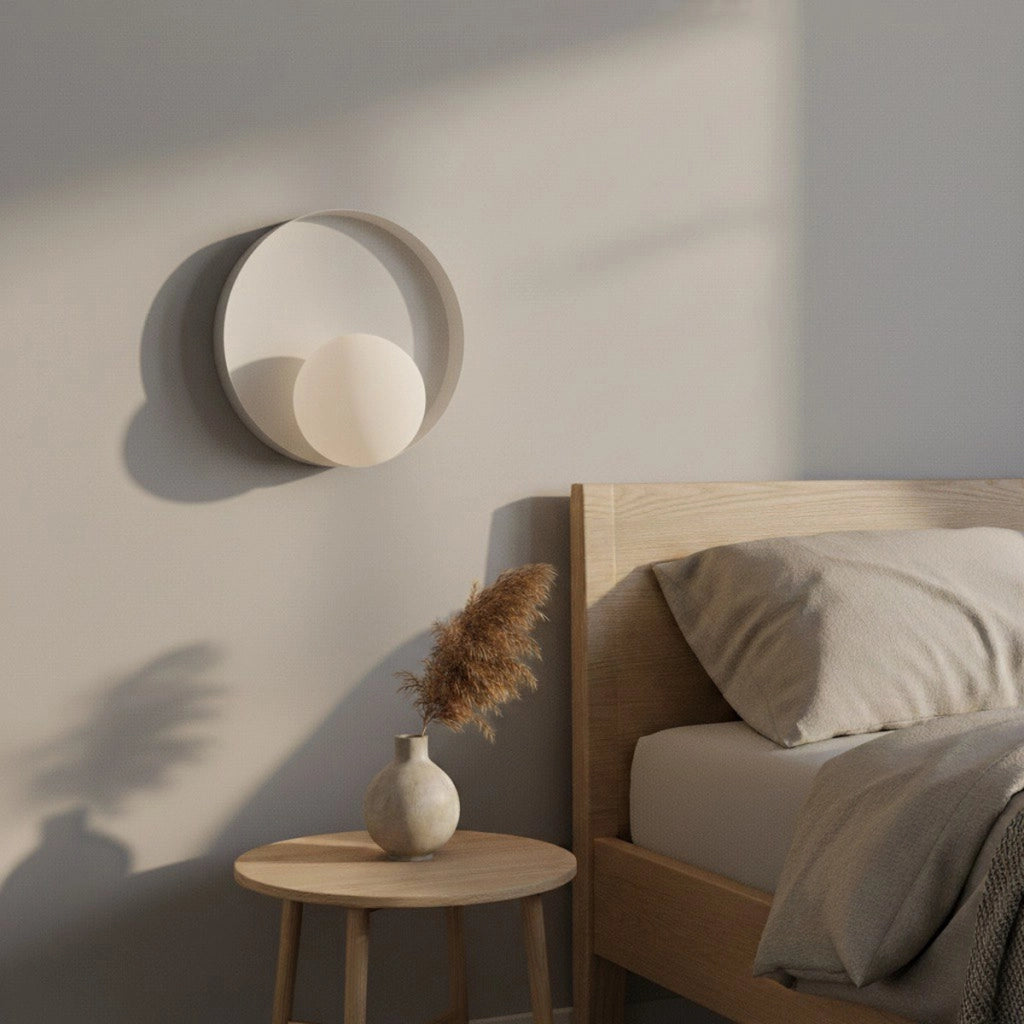 Lampada a parete Kido in acciaio bianco opaco
