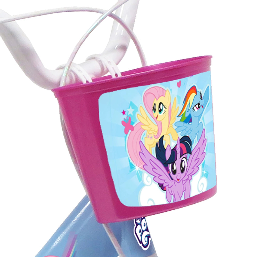 Bicicletta per Bambine 14" My Little Pony Freni Caliper e Stabilizzatori in Acciaio Hi-Ten Azzurro
