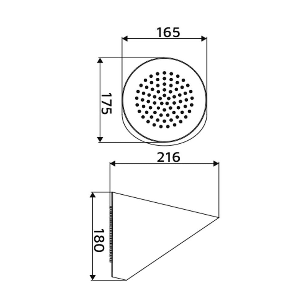 Soffione a muro tondo ø17cm - Serie Delfi